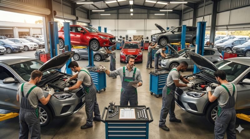 Coche parado en el taller: fallos de proceso y eficiencia desde el dato